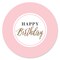 Big Dot of Happiness Chic Happy Birthday - Pink and Gold - Birthday Party Circle Sticker Labels - 24 Count